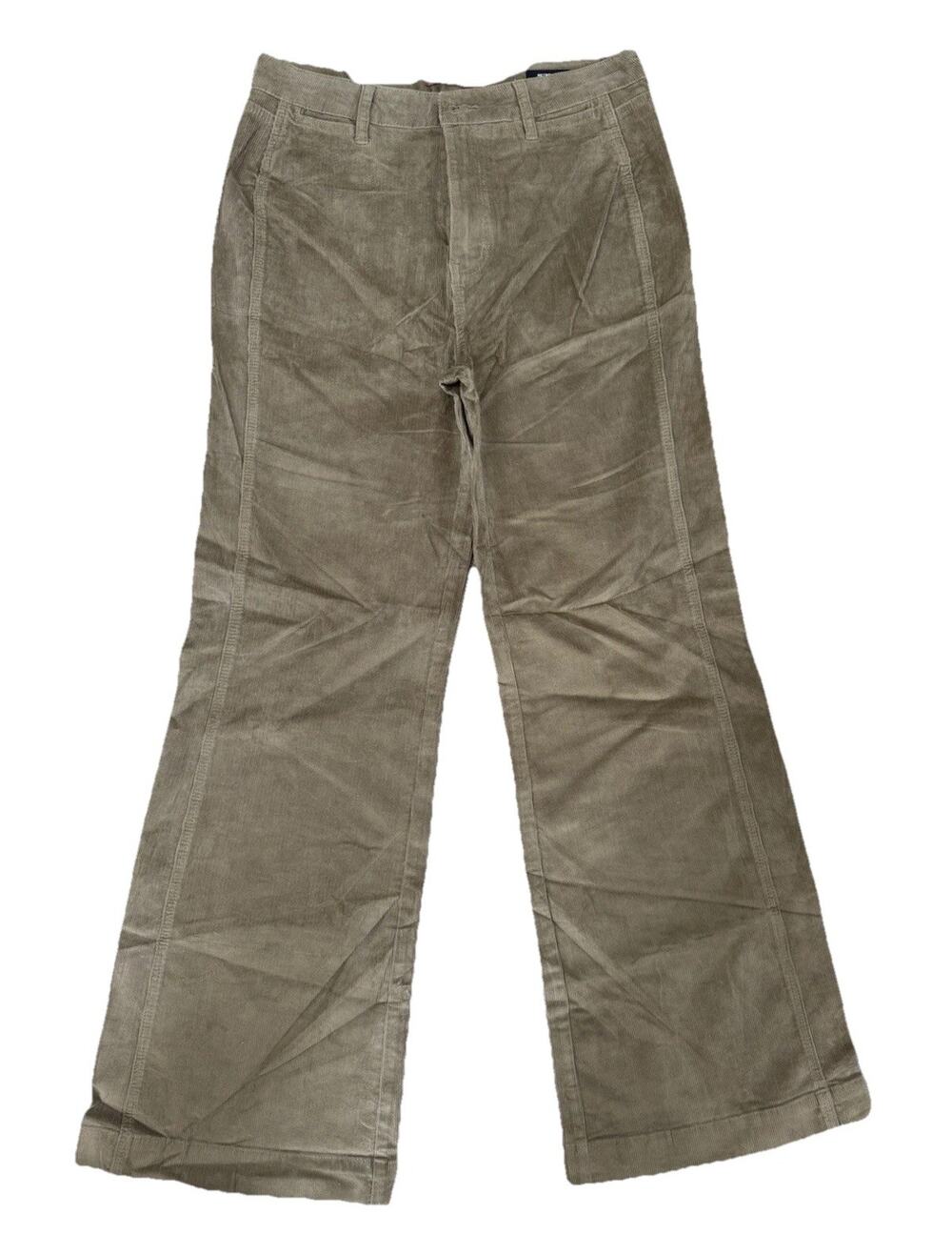 NEW Judy Blue Women's Green Corduroy Wide-Leg Pants Retro Mid Rise Pockets